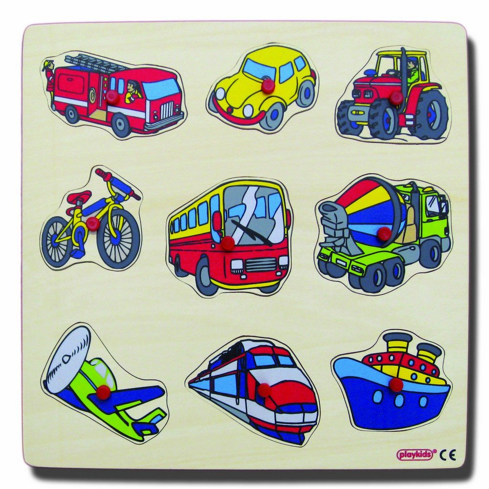 20110Playkids Taşıtlar 30x30cm Ahşap Yapboz