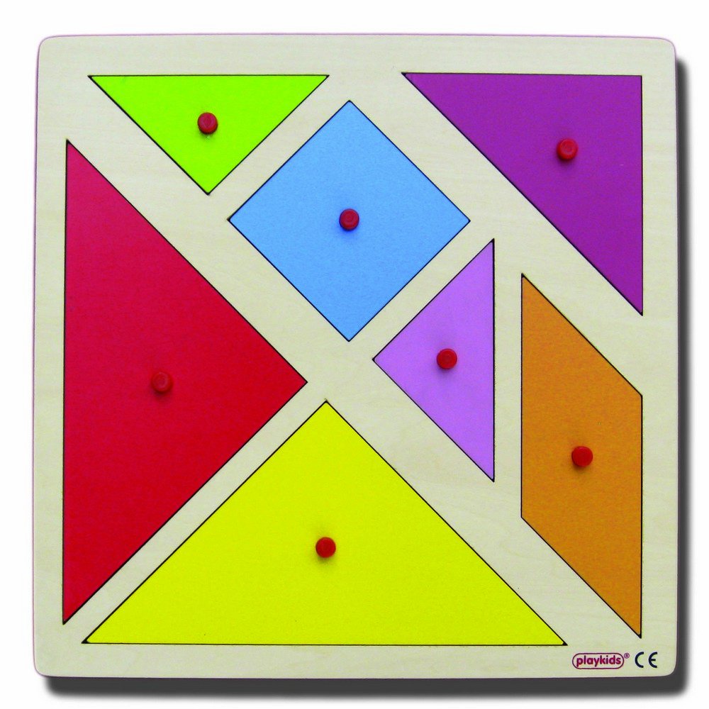 20185Playkids Tangram Yapboz 30x30cm Ahşap Yapboz