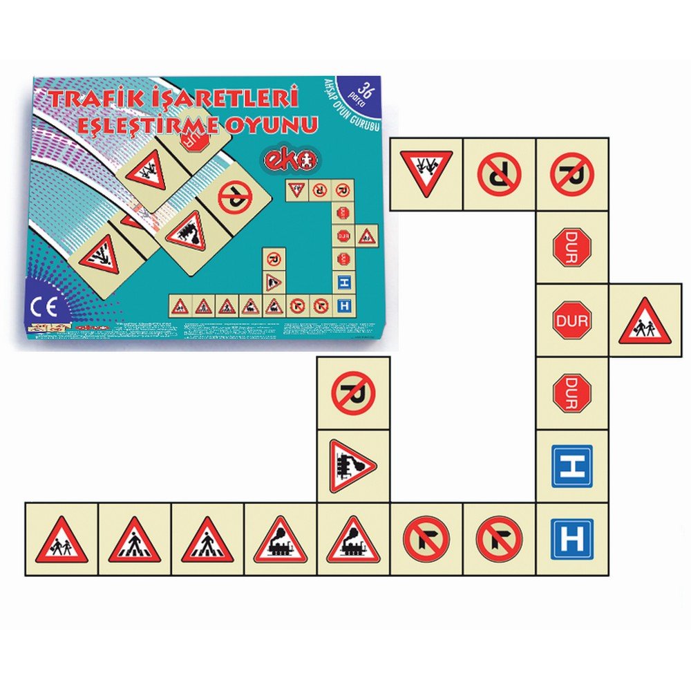 20070Trafik İşaretleri Eşleştirme Akıl Oyunu 36 Parça